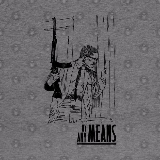 By Any Means Necessary Malcolm X T-Shirt by HipHopTees